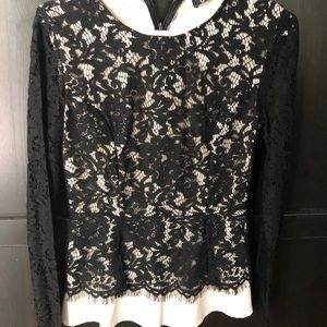 Mendocino lace peplum blouse bnwt